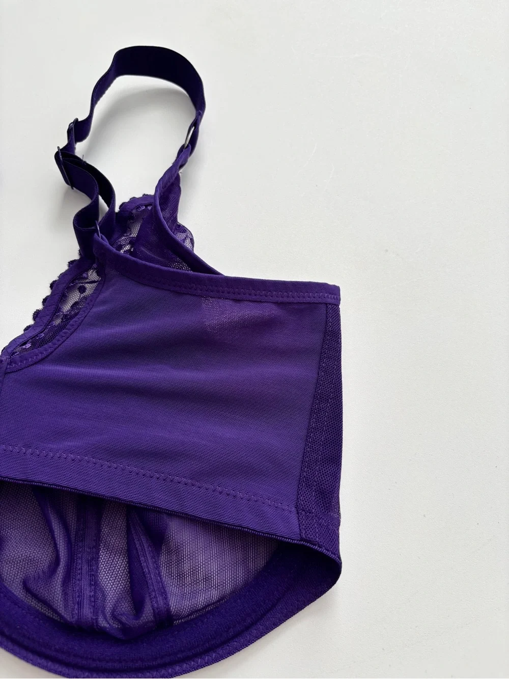 Elomi Nwt Matilda Full Figure Underwire No Padding Bra EL8900 Iris Purple US 36L